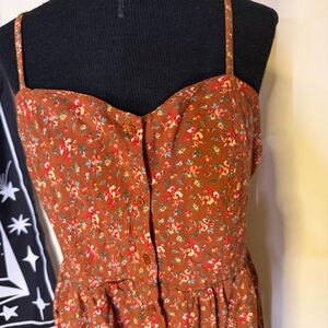 Sky & Sparrow XL Midi Ditsy Floral Sundress Pockets Cottage-core